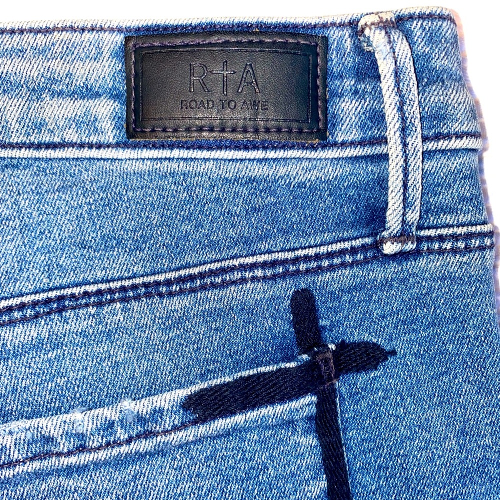 RtA “Jackson” Distressed Boot-cut Jeans, Sz 29